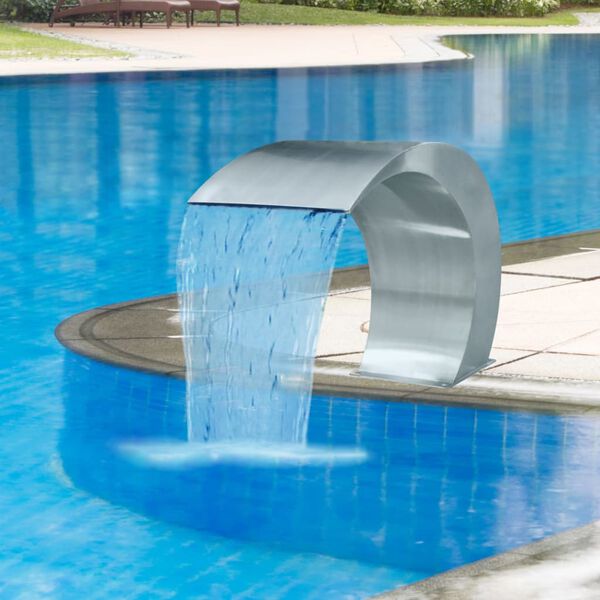 Garten Wasserfall Brunnen aus Edelstahl 450 x 300 x 600 cm