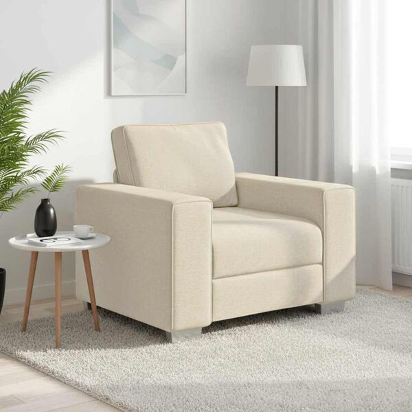 vidaXL Sofa Beige 100 x 80 x 82 cm Leinenmischgewebe