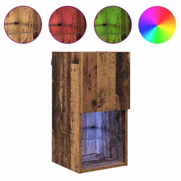 vidaXL Wandmontierter TV-Schrank Altholz 30,5 x 30 x 60 cm