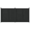 vidaXL Zaunelement 2 stk. 355 x 186,5 cm WPC und Aluminium Schwarz
