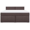 vidaXL Boxspringbett mit Matratze Dunkelbraun 180x200 cm Stoff