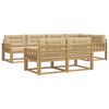 vidaXL Outdoor-Sofagarnitur 6 stk. Wei&szlig; und Beige Polyester