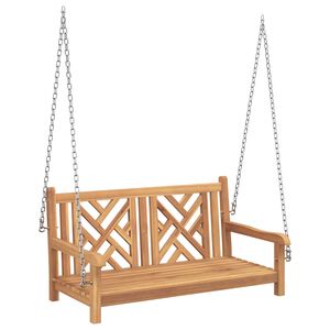 vidaXL Gartenschaukelbank 2 -Sitzer 114 x 60 x 64 cm Massivholz Teak