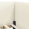 vidaXL Eckbettgestell Creme 80 cm x 200 cm Polyester und Sperrholz