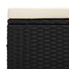 vidaXL Hocker mit Kissen 2 Stk. Schwarz 40x30x40 cm Poly Rattan