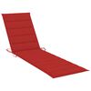 vidaXL Sonnenliegen 2 Stk. mit Auflagen Rot Massivholz Teak