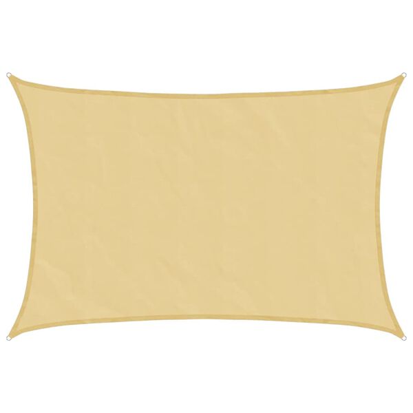 vidaXL Sonnensegel Sandfarbe 4,5x3,5 m 100% Polyester Oxford