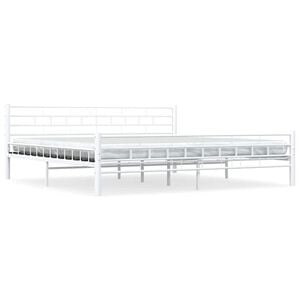 vidaXL Bettgestell Wei&szlig; Metall 200&times;200 cm