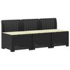 vidaXL 3-Sitzer Garten Sofa mit Kissen Rattan-Look 3-Sitzer PP