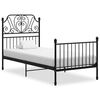 vidaXL Bettgestell Schwarz Metall 90x200 cm