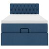vidaXL Ottoman-Bett mit Matratze Blau 90x190 cm Stoff