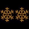 vidaXL LED-Schneeflocken 2 Stk. Warmwei&szlig; 59x59 cm