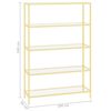 vidaXL Regal Golden und Transparent Geh&auml;rtetes Glas