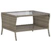 vidaXL 6-tlg. Garten-Sofagarnitur mit Kissen Grau Poly Rattan