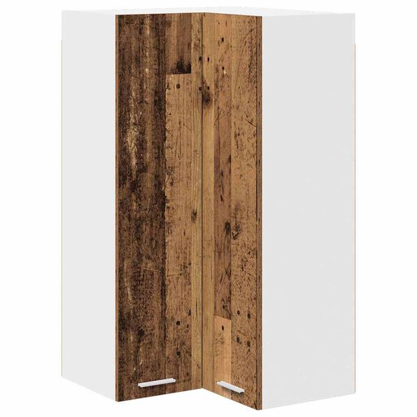 vidaXL H&auml;ngeschrank Altes Holz und Wei&szlig; 57 x 57 x 100 cm Holzwerkstoff