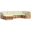 vidaXL Outdoor-Sofagarnitur 6 stk. Natur und Creme