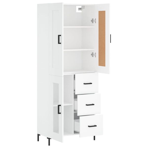 vidaXL Highboard Wei&szlig; 69,5x34x180 cm Holzwerkstoff