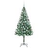 vidaXL K&uuml;nstlicher Weihnachtsbaum Gr&uuml;n 180 cm PVC und Stahl
