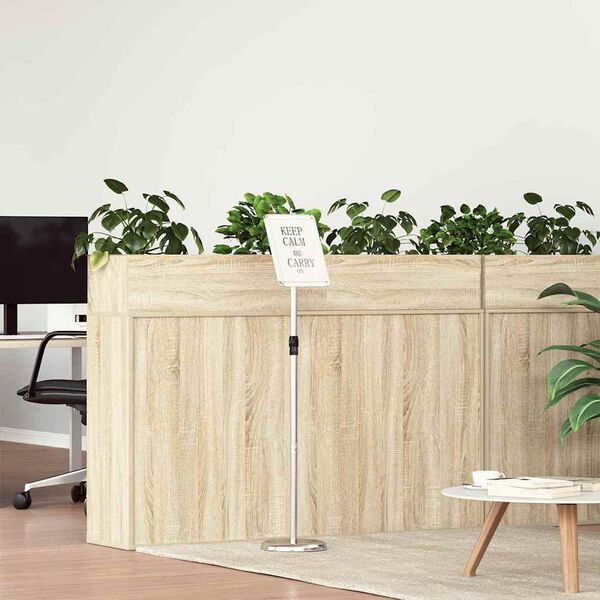 vidaXL Messest&auml;nde Silber 25 x 25 x 125 cm Aluminium