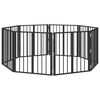 vidaXL Hundetor 8 stk. Schwarz 60 x 60 cm Verzinkter Stahl
