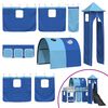 vidaXL Kinderloftbett Wei&szlig; und Blau 99,5 x 190 cm Metall