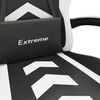 vidaXL Gaming-Stuhl mit Fu&szlig;st&uuml;tze Schwarz und Wei&szlig; Kunstleder