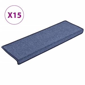 vidaXL Stufenmatten 15 Stk. 65x21x4 cm Blau Rechteckiger Rand