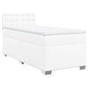 vidaXL Boxspringbett mit Matratze Wei&szlig; 90x200 cm Kunstleder