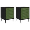 vidaXL Nachttisch GELEEN 2 stk. Schwarz Eichen-Optik 36 x 33 x 51 cm