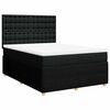 vidaXL Boxspringbett mit Matratze Schwarz 140x190 cm Stoff