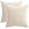 vidaXL Kissenbezug 2 stk. HEERLEN Creme 30 x 30 cm Chenille-Stoff