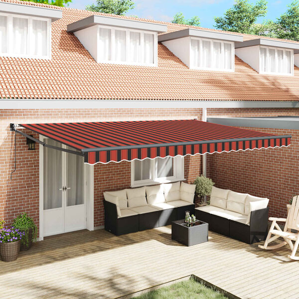 vidaXL Markise Orange und Braun 500 x 300 x 165 cm