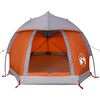 vidaXL Kuppel-Campingzelt 1 Person Grau und Orange Wasserdicht