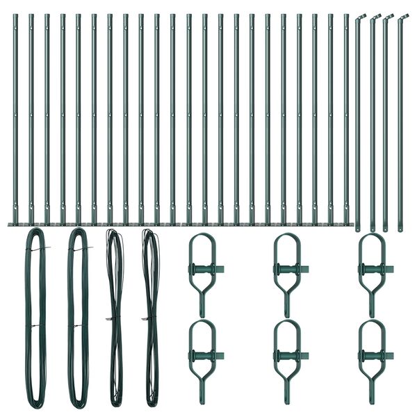 vidaXL Zaunpfosten 26 pcs Grau 3,2 x 3,2 x 90 cm