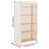 vidaXL Kleiderschrank Wei&szlig; 79 x 40 x 170 cm Stoff