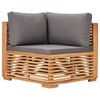 vidaXL 6-tlg. Garten-Lounge-Set mit Dunkelgrauen Kissen Teakholz
