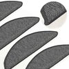 vidaXL Stufenmatten 15 Stk. 56x17x3 cm Beige und Grau Halbrund