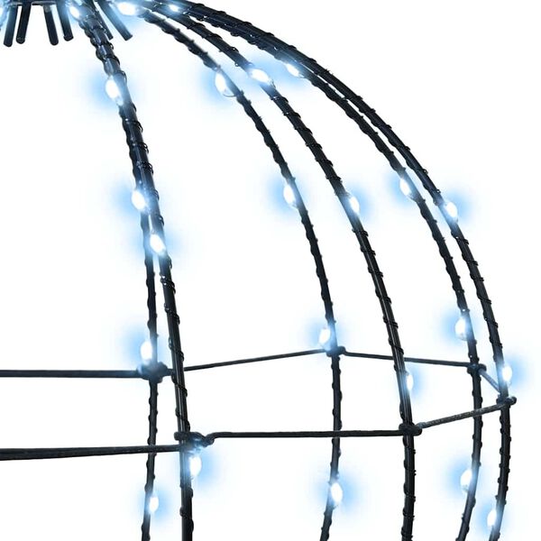 vidaXL Ball mit 96 LEDs Kaltwei&szlig; 30 cm Metall