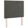 vidaXL Kopfteil Dunkelgrau 80 x 5 x 118/128 cm Samt