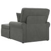 vidaXL Chaise Lounge mit Rock Dunkelgrau 91 x 157 x 91 cm Rippenstoff