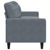 vidaXL 3-Sitzer-Sofa Dunkelgrau 210 cm Samt