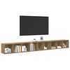 vidaXL TV-Schrankset Wandmontiert 3 pcs Artisan-Eiche 37 x 35 x 107 cm