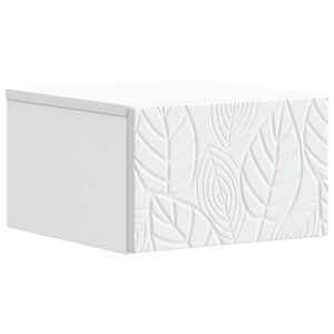 vidaXL Wandmontierter Nachttisch Wei&szlig; 49 x 34,5 x 20 cm Holzwerkstoff