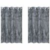 vidaXL Samtvorh&auml;nge mit Vorh&auml;ngen 2 pcs Silber Grau 175 x 140 cm Samt