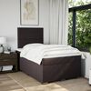 vidaXL Boxspringbett mit Matratze Dunkelbraun 120x190 cm Stoff