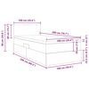 vidaXL Aufbewahrungsbett mit Matratze Hellgrau 100 x 200 cm Samt