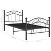 vidaXL Bett Schwarz Metall 100x200 cm