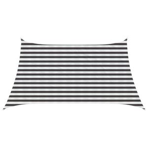 vidaXL Sonnensegel 3 / 4 x 2 m HDPE Rechteckig Anthrazit und Wei&szlig;