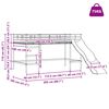 vidaXL Kinder-Loftbett mit Rutsche Schwarz und Anthrazit 100 x 200 cm