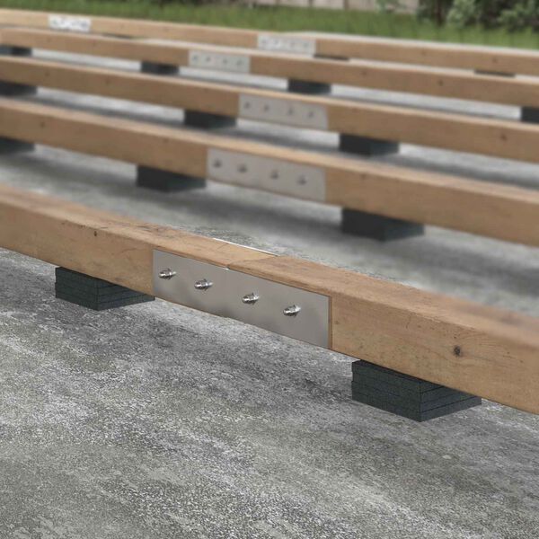 vidaXL Gummigranulat-Patiopad Schwarz 9 x 9 x 1 cm Gummi